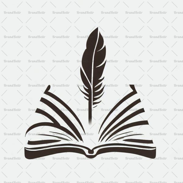 Offenes Buch und Feder